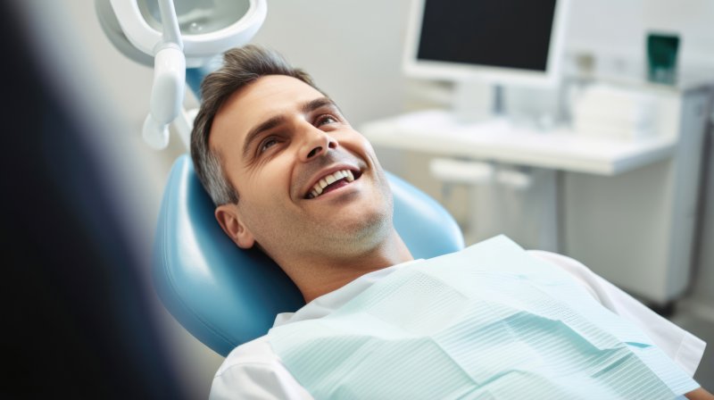 a patient waiting for dental treatment