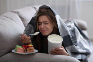 a girl eating ice cream