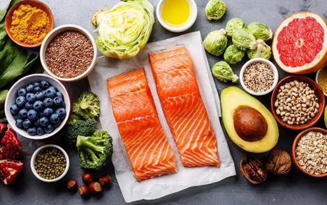 healthy foods on a table