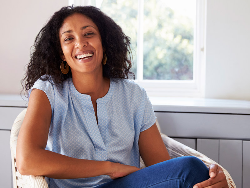 woman smiling