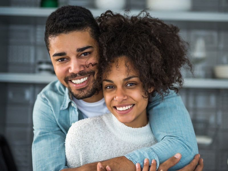 couple smiling together