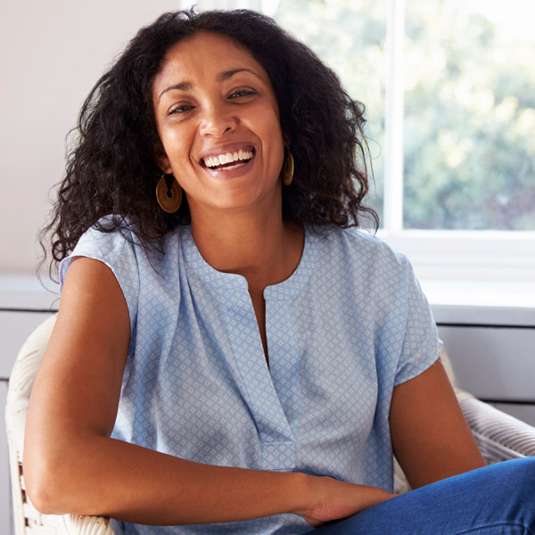 woman smiling