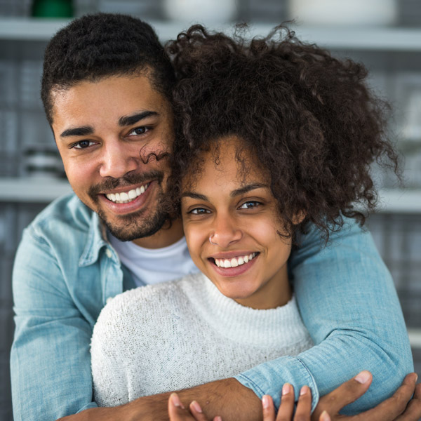 couple smiling together