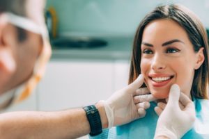 A women getting a dental checkup