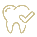 tooth with checkmark icon